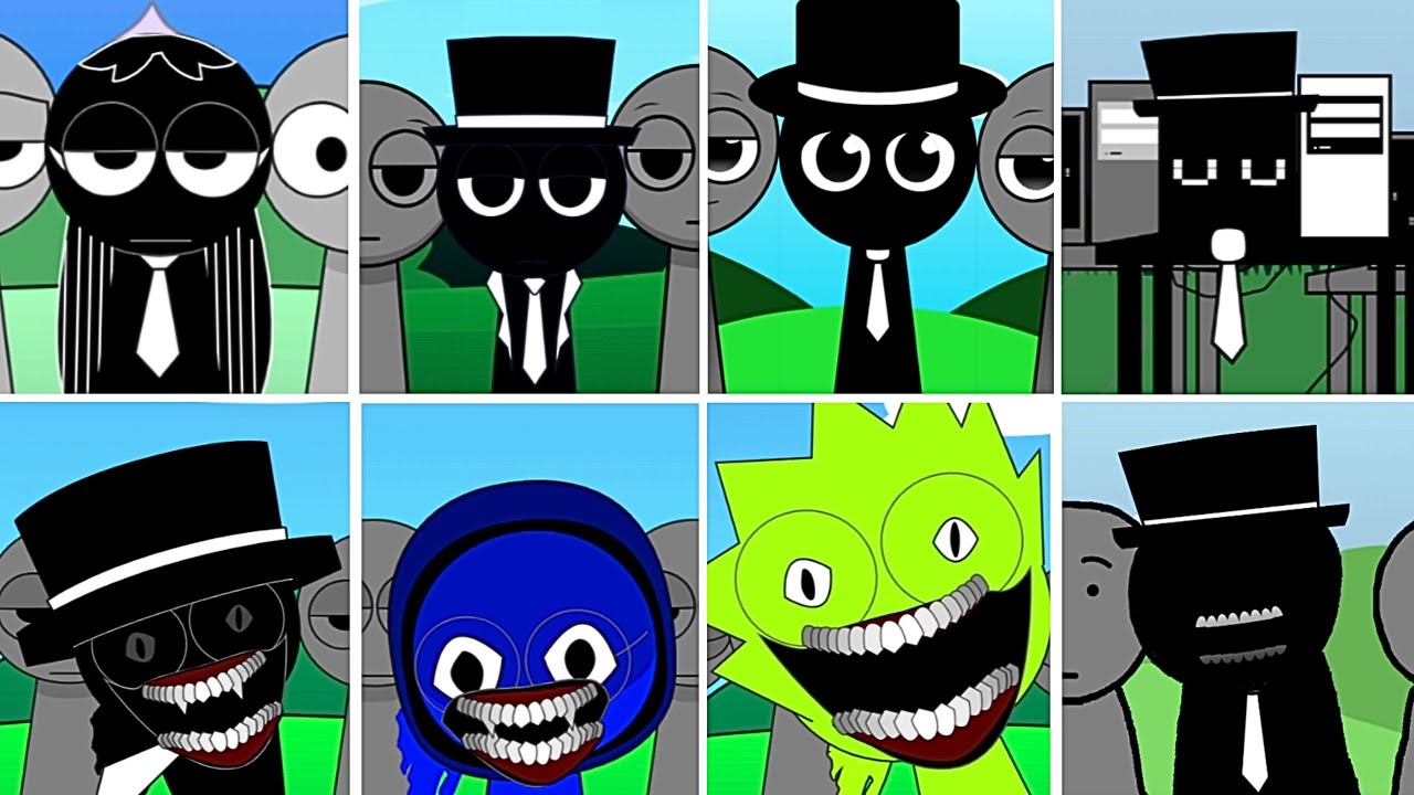 Incredibox - Sprunki but only MR.BLACK HAT in ALL Different Mods.New Version 10