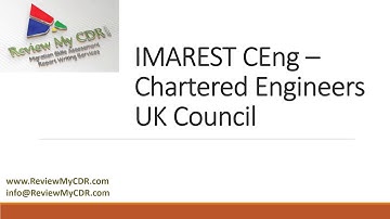 ReviewMyCDR-IMAREST CEng – Chartered Engineers UK Council