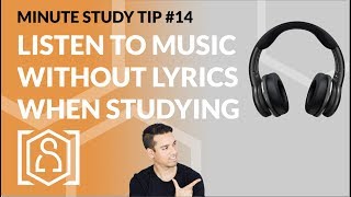 Listening to music can actually improve your comprehension while
studying! as long you select a solid playlist beforehand that includes
only without...