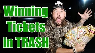 Finding Winning Scratch Off Tickets Dumpster Diving! | OmarGoshTV