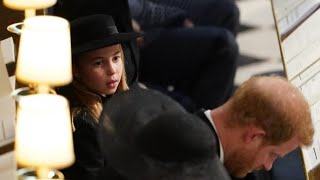 Prince Harry and Princess Charlotte share touching moment during Queen's funeral