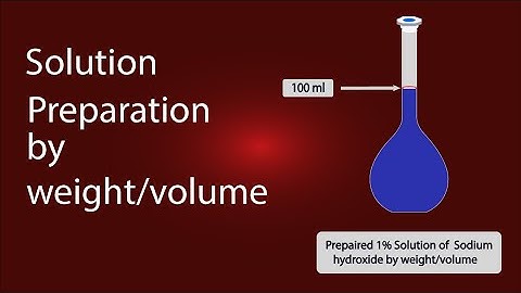 how to prepare solution weight by volume | w/v solution preparation | 1% solution of NaOH