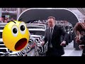 Elon musk crazy dances with Robot (Drone) at Gigafactory