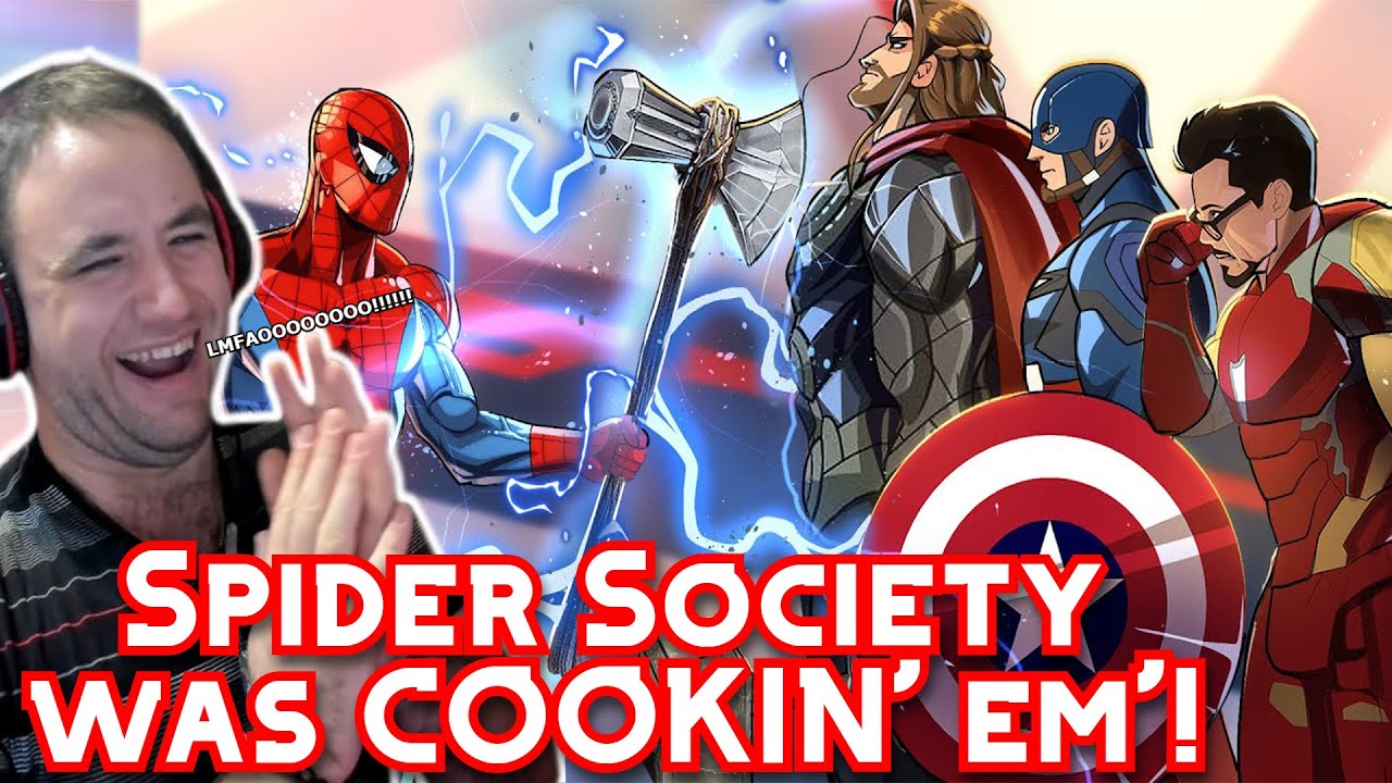 Top Tier ROASTING! | Avengers vs Spider Society in EPIC Crossover Battle! [REACTION]