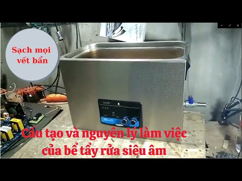 Video Cấu tạo và nguyên lý hoạt động của bể tẩy rửa siêu âm - youtube