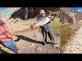 ESPECTACULAR pesca de TRUCHA GIGANTE en riachuelo. || giant trout in river