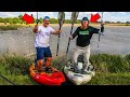 1v1 Kayak SPEED Fishing Challenge (HURRICANE Wind!!)