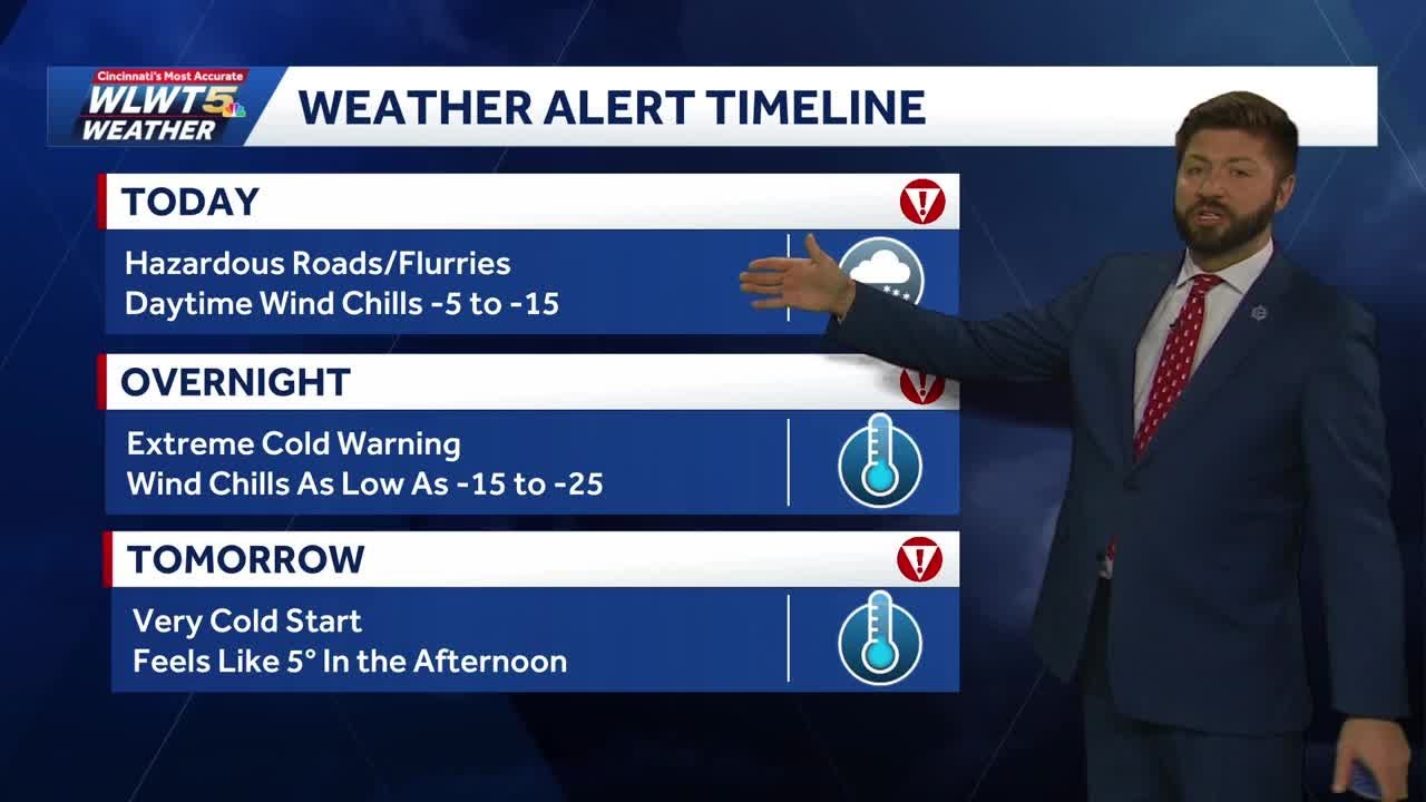 Extreme cold warning takes effect later as dangerous cold settles in ...