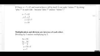 Inverse Operations