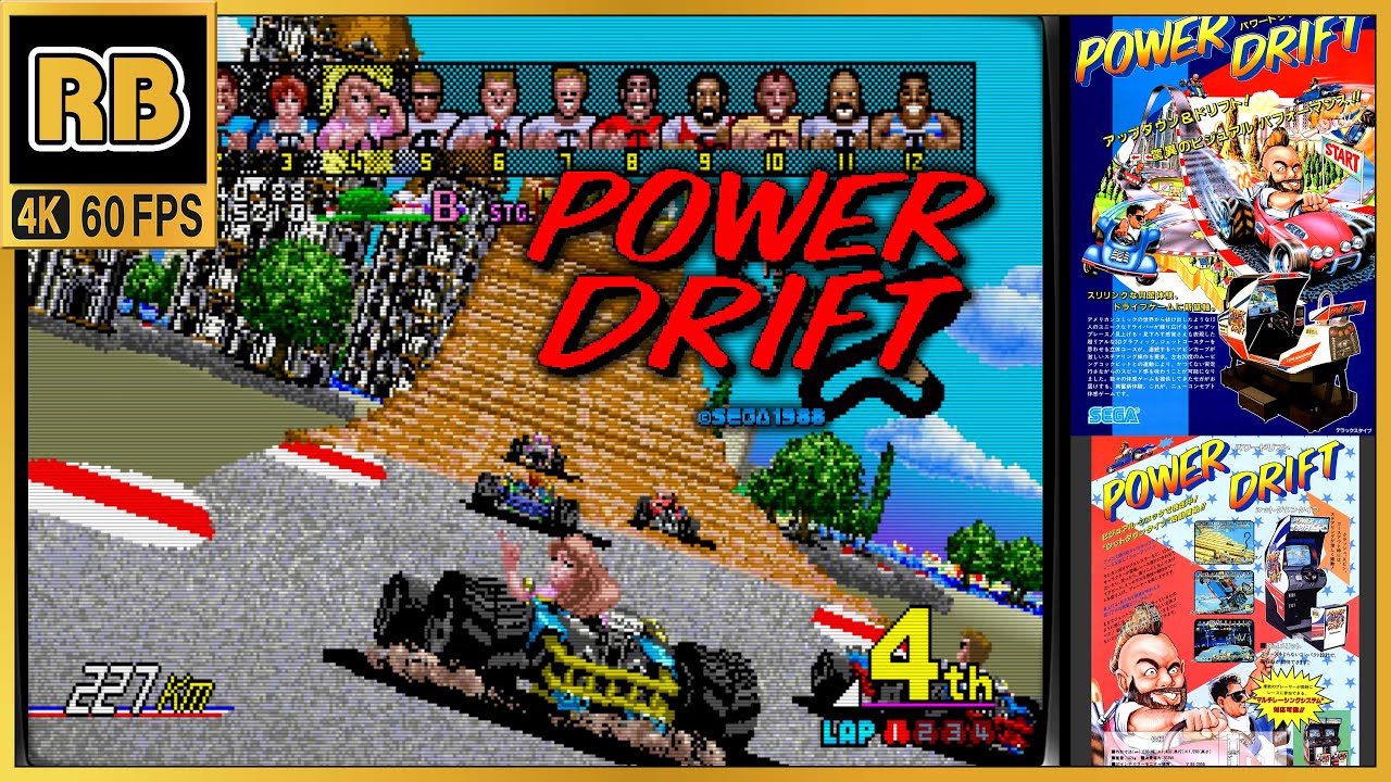 1988 [RB 4K 60fps] パワードリフト Bコース（BGM: Like The Wind