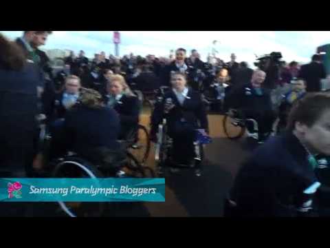 IPC Blogger - Aus waiting outside stadium, Paralympics 2012