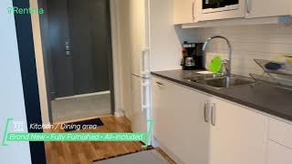 Tour Brand new fully furnished all-included studio apartment for rent in Solna Stockholm