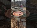 Good Directions 13” Pure Copper Bird Bath with Birds and Pole designed for English cottage gardens,