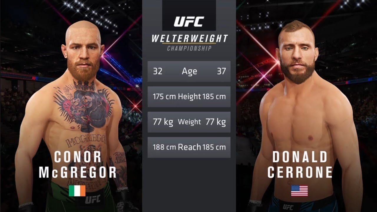 Conor McGregor vs Donald Cerrone - Fast Finish Test | UFC 4 (Welterweight)