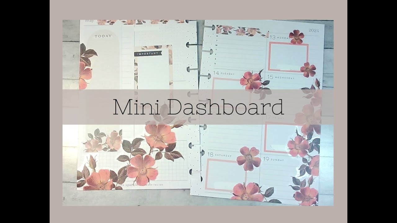 Plan with Me / Mini Dashboard / Happy Planner - YouTube