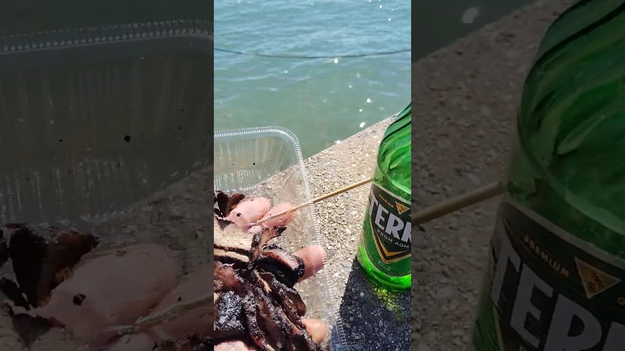 ビールと🍺牛炭火焼き🍖