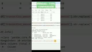 How to convert pandas column from string type to integer