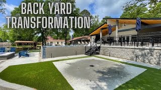 BACKYARD TRANSFORMATION. Splash Pad TURF install START to FINISH. DIY. TIME LAPSE with COMMENTARY