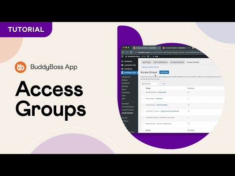 Creating Access Groups for BuddyBoss App