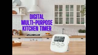 Digital Kitchen Timer Magnetic Countdown Pomodoro Timer with Loud Alarm, Big Digit, Back Stand