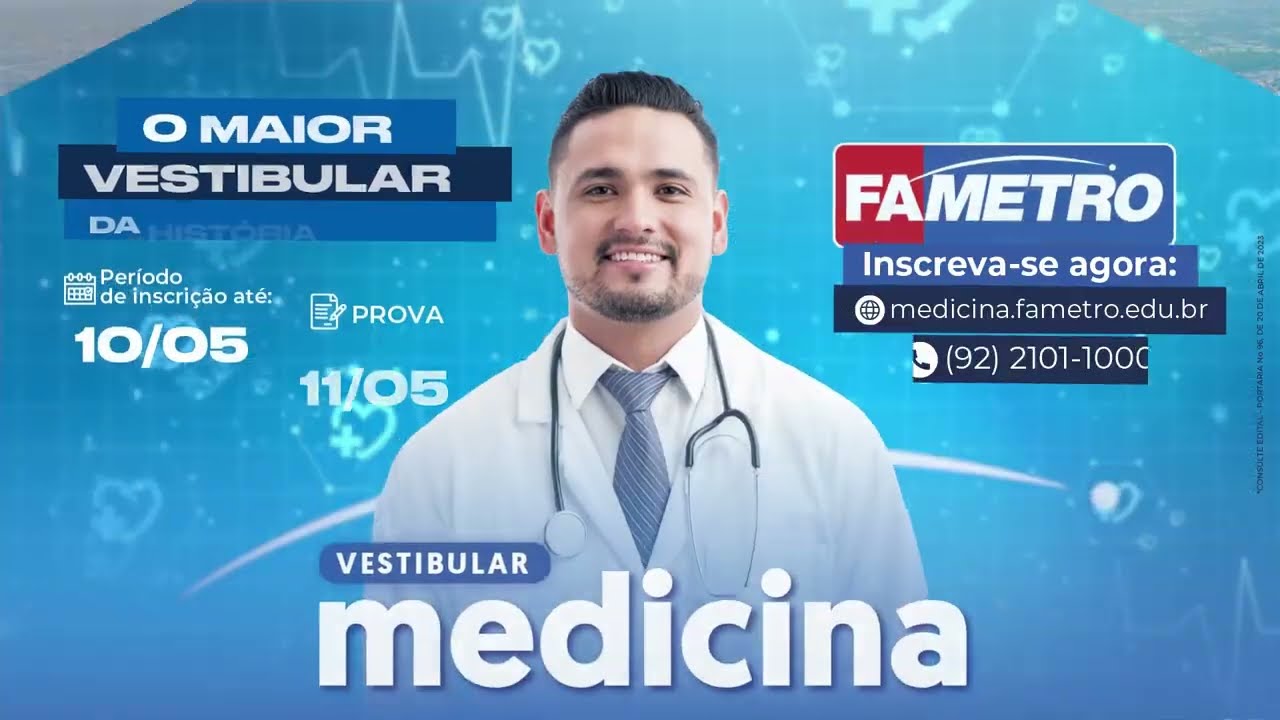 Inscrições abertas para o Vestibular de Medicina da FAMETRO! 👩‍⚕️👨‍⚕️🩺