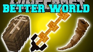 Minecraft: BETTER WORLD MOD (CRAZY CLASES WITH WEAPONS & ABILITIES!) Mod Showcase