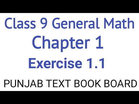 General Math Class 9 Chapter 1 Exercise 1.1 Punjab Text Book Board ...