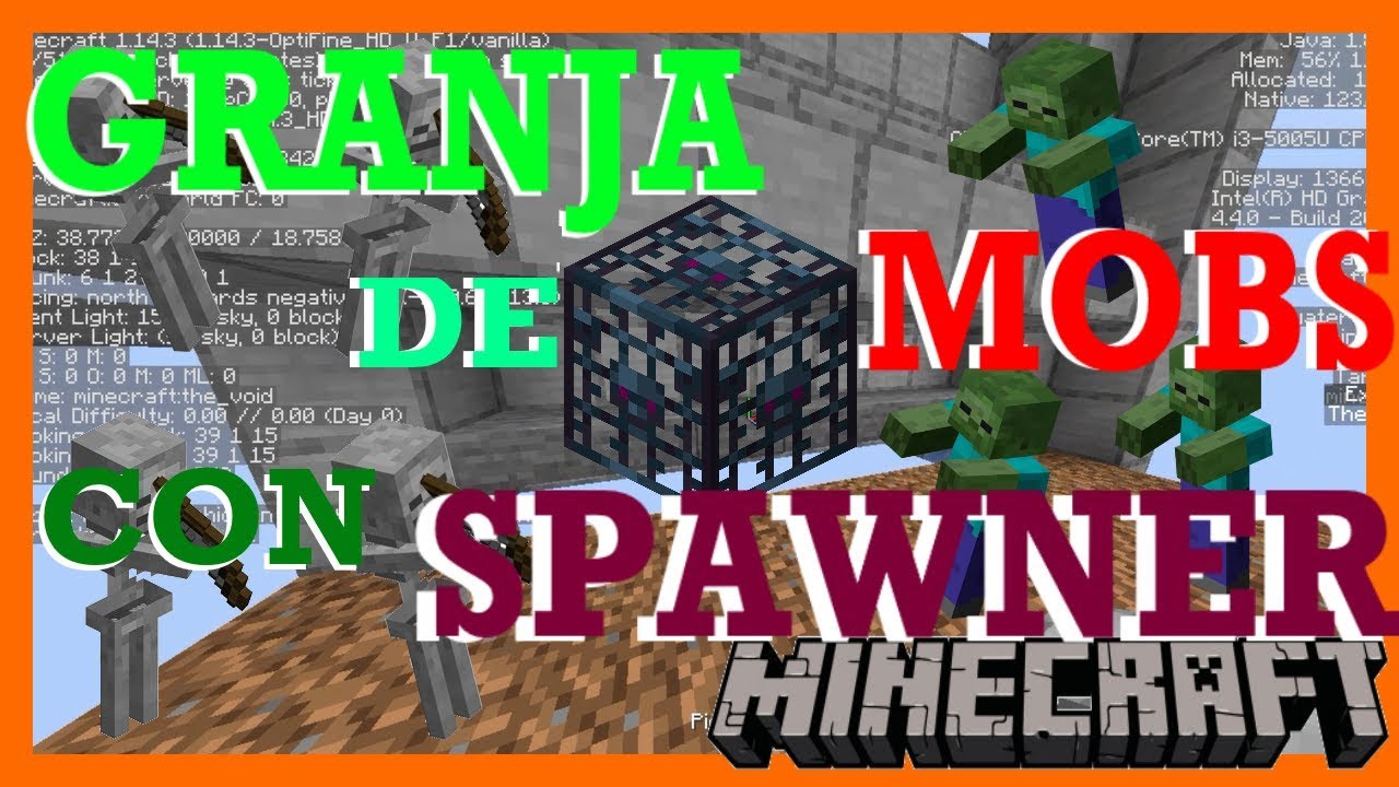 Como hacer una granja de mobs (Zombies o Esqueletos) con un spawner