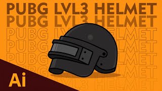 Adobe Illustrator : Create easy Vector Of PUBG Lvl 3 Helmet | Seemant Kumar