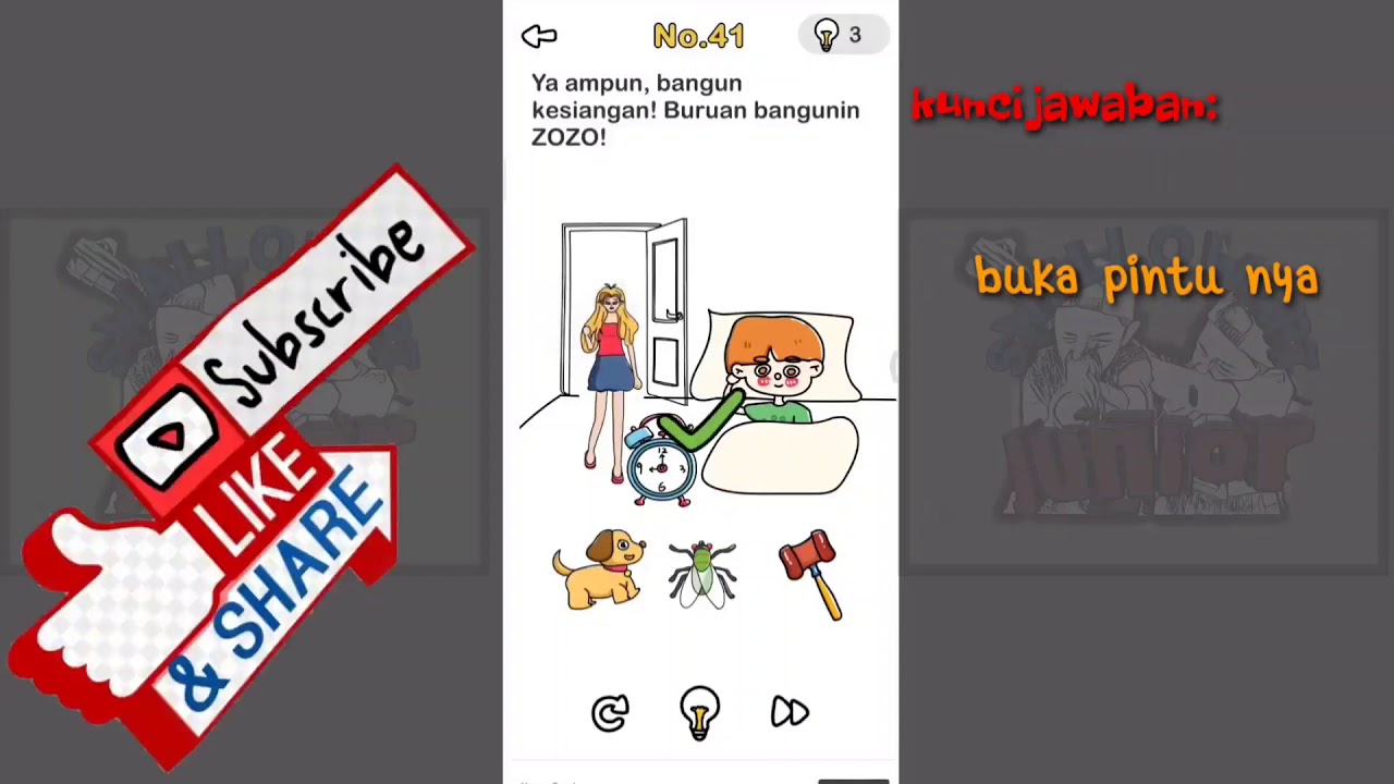 Ya Ampun Bangun Kesiangan Buruan Bangunin Zozo No 41 Brain Out Youtube