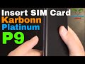 How to insert the SIM card on Karbonn Platinum P9