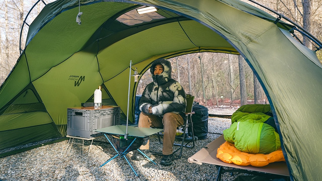 최소한의 짐으로 1박 겨울 솔로 캠핑하기