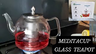 The Perfect Tea Companion: MeditaCup&#39;s 1200ml Glass Teapot with infuser