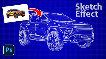 Easy how to make Blueprint Sketch Effect in Photoshop