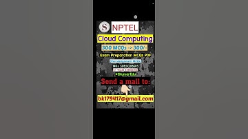 Cloud Computing | NPTEL Exam Preparation MCQs 2025 #nptel #skumaredu