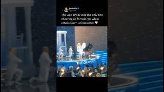 Taylor Swift was the only one cheering up for Sabrina Carpenter while others seem uninterested 🥹