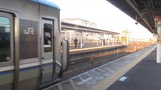 JR西日本 225系0番台 I3編成 普通 野洲行き 膳所駅  南草津駅  20191210