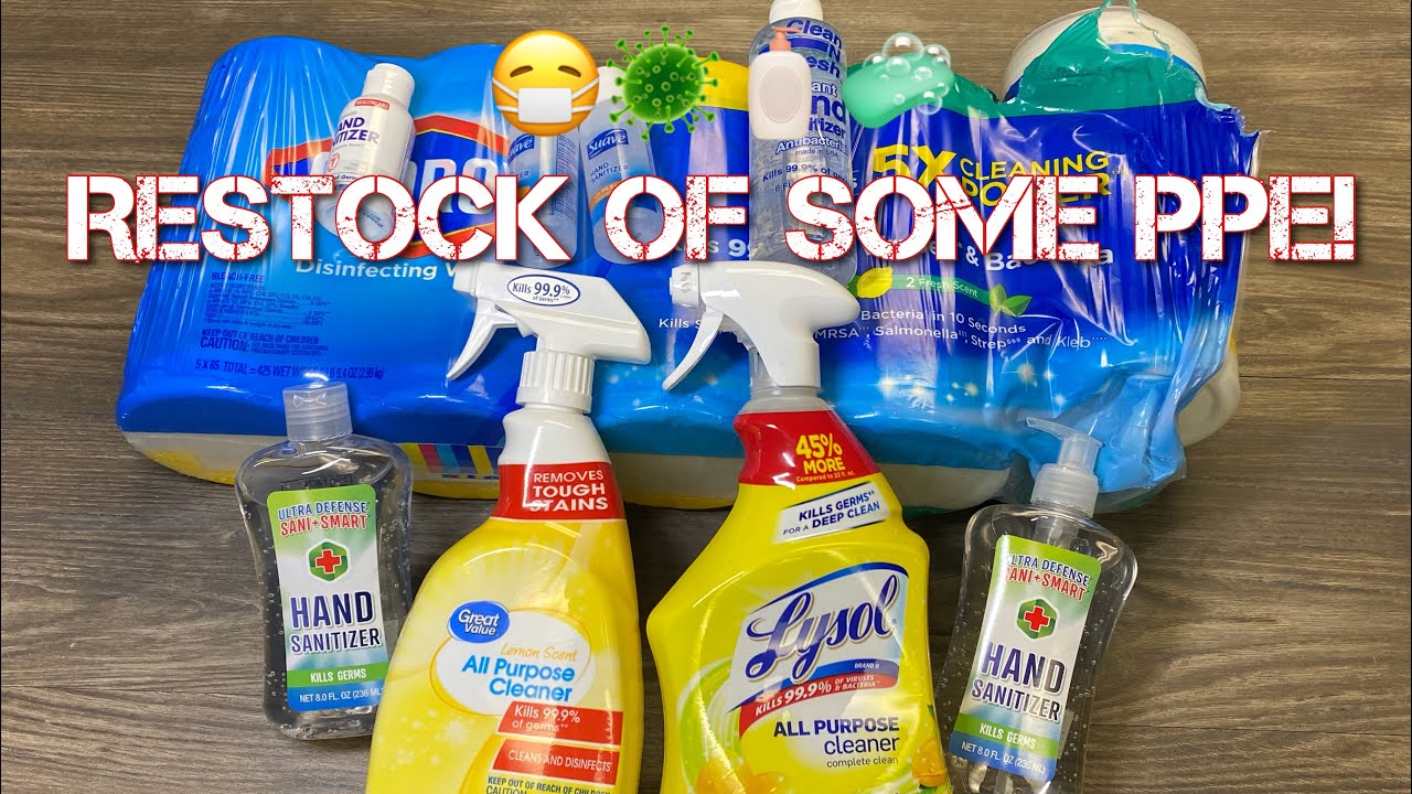 Restock of some PPE Sanitize Cleaning Supplies Prepping for the