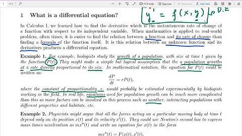 DFQ - Chapter 1: Introduction to Differential Equations