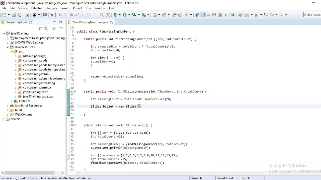 How To Find Missing Numbers in Array Java - YouTube