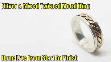 Silver & Mixed Twisted Metal Ring - Done Live From Start to Finish (Live Stream)