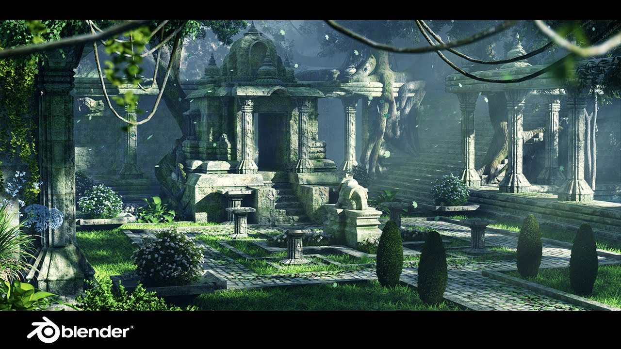 Created this Ancient temple in Blender 3.0 | Cycle x | Timelapse - YouTube