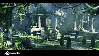 Created this Ancient temple in Blender 3.0 | Cycle x | Timelapse