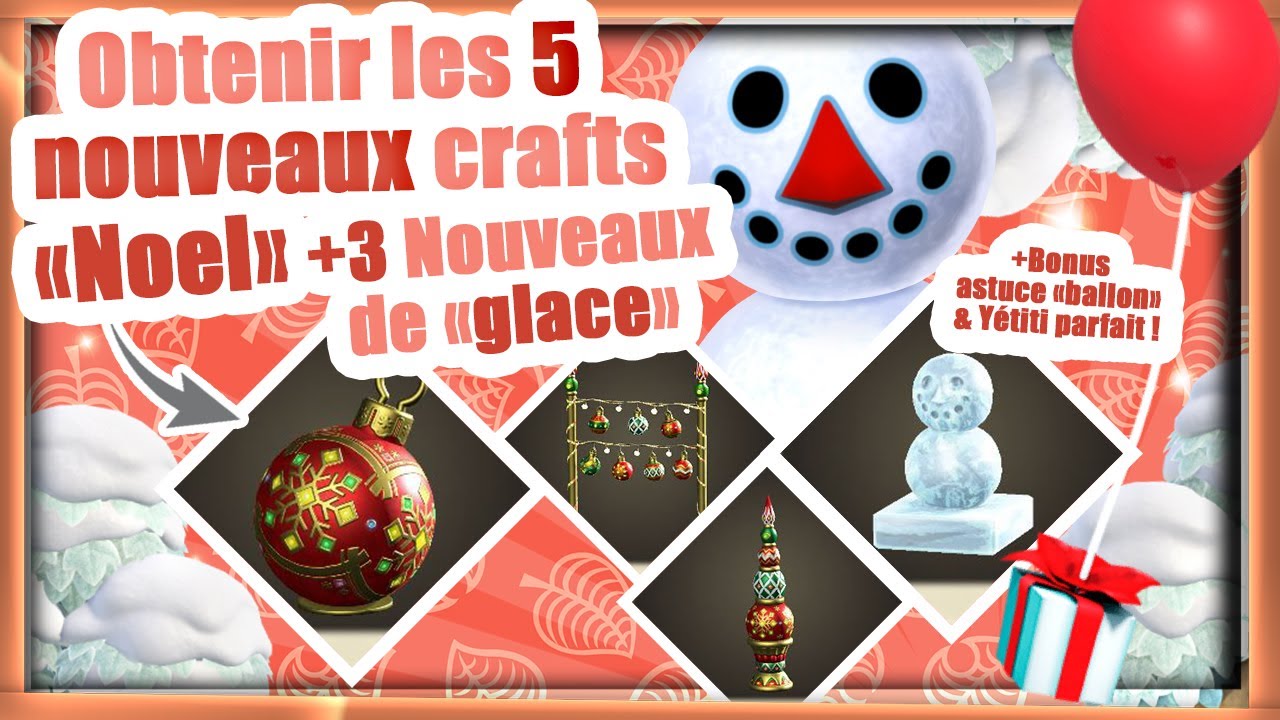 COMMENT obtenir les 5 NOUVEAUX craft de "NOËL + les 3 de "GLACE