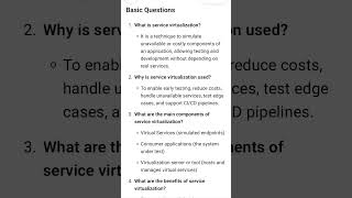Service Virtualization Interview Questions #shorts