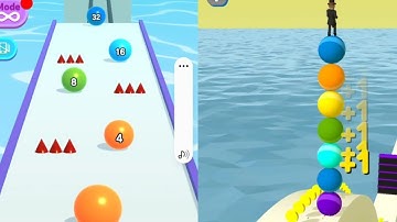 Wow! 🌈 Ball Run 2048 vs Stack Rider 🔥👊 Gameplay Mobilegames