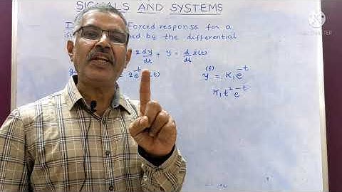 Class-72:LTI Systems-Differential equations solving for forced response