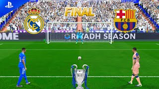 Real Madrid vs Barcelona Penalty Shootout | UEFA Champions League UCL 25\/26 | Mbappé 🆚 Rafinha 