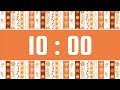 10-Minute Timer | With Acoustic Guitar Music &amp; Alarm Bell | Soft Cottagecore Fall Stripes Theme 🍂 🎃