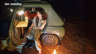 PV5 Injured, Retired Casper Back on Duty🚙🫡 / Solo Car Camping by the Sea / Prawns & Makgeolli🍶 screenshot 5